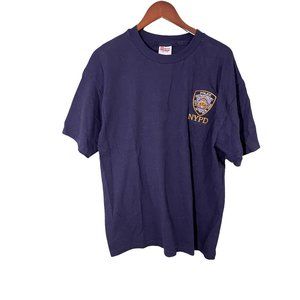 NYPD Navy Blue Cotton Short Sleeved T-shirt Sz XL